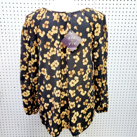 Ava & Viv Plus Size Long Sleeve Blouse X (14W) - Picture 4 of 7